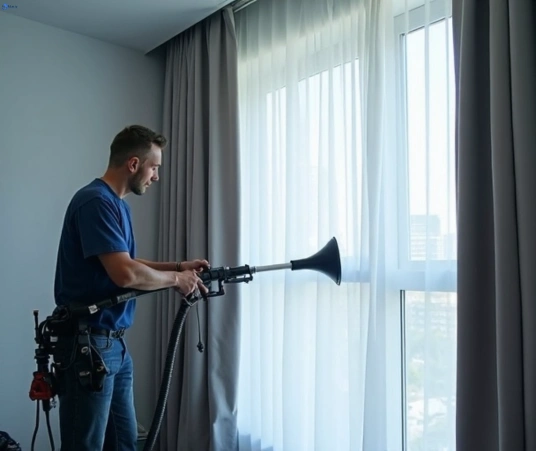 Professional curtain steam cleaning process equipment Matty Curtain Cleaning hillside-vic