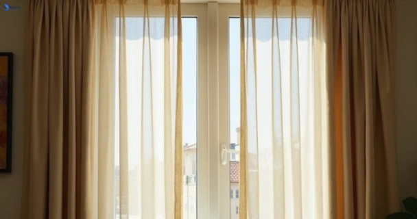 Dusty and dull curtains in hillside-vic before steam cleaning